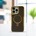 Luxury Carbon Fiber Kickstand Magsafe Case For Iphone 12 To  16 Pro Max