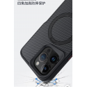 Luxury Carbon Fiber Kickstand Magsafe Case For Iphone 12 To  16 Pro Max