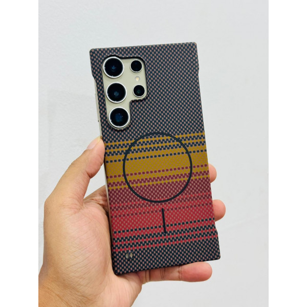 Luxury Frameless Ultra Thin Carbon Fiber Hard PC Magsafe Wireless Charge Case For Samsung Galaxy