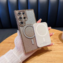Luxury Glitter Magnetic Bling Ring Holder Magsafe Supported Case For Samsung Galaxy