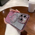 Luxury Glitter Magnetic Bling Ring Holder Magsafe Supported Case For iPhone