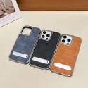 Luxury Plating PU Leather Fold Bracket Holder Phone Case For iPhone Electroplating Kickstand Shockproof Cover