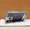 Luxury Plating PU Leather Fold Bracket Holder Phone Case For iPhone Electroplating Kickstand Shockproof Cover