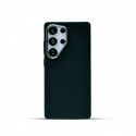 Luxo Carbon Fiber Pattern Metal Camera Frame Magnetic Case for Samsung Galaxy Ultra Series