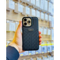 Premium Audi Genuine Leather iPhone Case 12 to 17 Pro Max