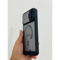 Premium Camera Lens Protector Mag Armor Slide Shield Magnetic Kickstand Case For iPhone