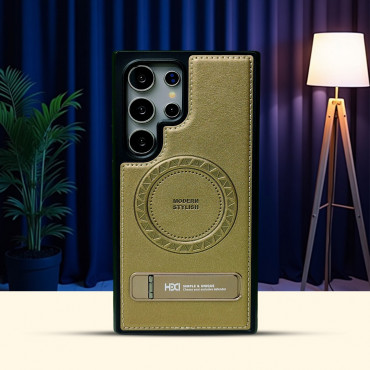 Premium HDCI Modern Stylish Shockproof Leather Kickstand Magnetic Case Galaxy Series