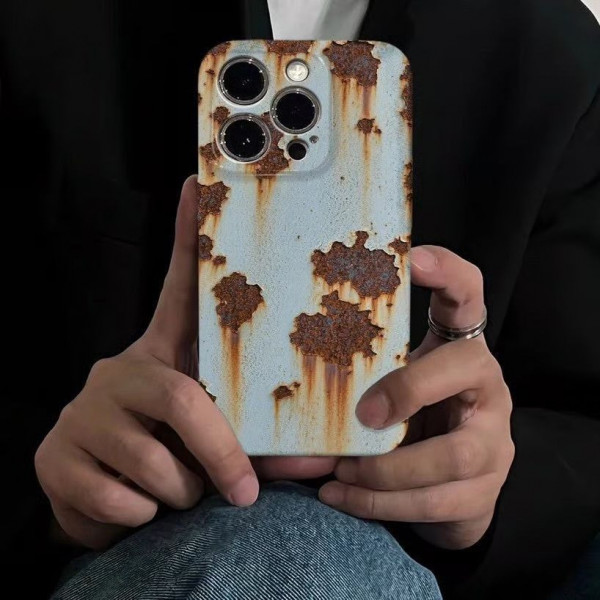 Rusty Glossy Pattern Vintage Hard Case For iPhone