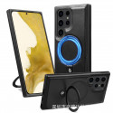 Premium Look Magnetic PU Leather Ring Stand Case  For Samsung Galaxy