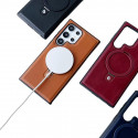 Premium Look Magnetic PU Leather Ring Stand Case  For Samsung Galaxy