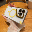 Transparent Acrylic Airbag Anti-knock Flip Camera Stand Holder Magsafe Case For iPhone