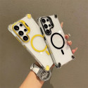 Transparent Acrylic Airbag Anti-knock Flip Camera Stand Holder Magsafe Case for Samsung Galaxy