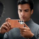 Crocodile leather magnetic charging suitable Kickstad Case For Samsung Galaxy  S25 Ultra  S24 Ultra  S23 Ultra