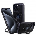Suitable Magsafe Supported Ring Stand Business leather Case For Iphone 12 To 16 Pro Max