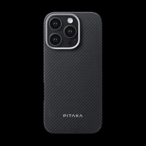 Pitaka Classic Ultra-Slim Case for iPhone 16 Pro Max / 16 Pro -Black/Grey (Twill)