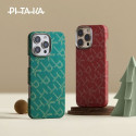 Pitaka Gold Red Classic Monogram Tactile Woven Case for iPhone 16 Pro & 16 Pro Max