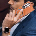 Luxury Leather Ring Holder Case for Samsung Z Fold 6/5/4 – Shockproof & Wireless Charging Compatible