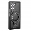 Luxury Leather Ring Holder Case for Samsung Z Fold 6/5/4 – Shockproof & Wireless Charging Compatible