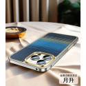 Genuine Kevlar Metal frame spring buckle carbon fiber back shell magnetic suction naked phone case without frame