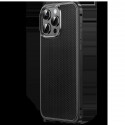 Genuine Kevlar Metal frame spring buckle carbon fiber back shell magnetic suction naked phone case without frame
