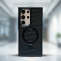 Luxury Carbon Fiber Pattern Bracket Cross-Border Case For Samsung Galaxy S24 Ultra S23 Ultra S22 Ultra
