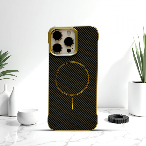 Luxury Frameless Magsafe Supported Carbon Fiber Case For Iphone