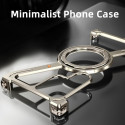 Metal Z Shape Frameless Design Bumper 360° Rotation Kickstand Aluminum Case For Samsung Galaxy 