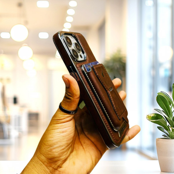 Premium PU Leather Card Holder Wallet Kickstand Case For iPhone