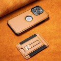 Wallet Card Slot Magnetic Leather Case For iPhone Holder Hollow Logo Back Cover