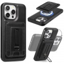 Wallet Card Slot Magnetic Leather Case For iPhone Holder Hollow Logo Back Cover