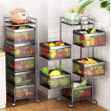 5 Layer Square vegetable basket storage rack