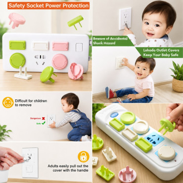 10 Pcs Baby Safety Socket Cover Set