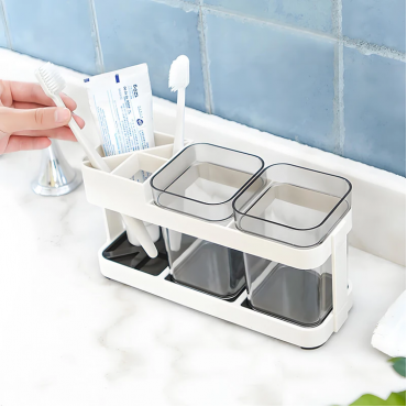 2in1 Toothbrush Toothpaste Holder