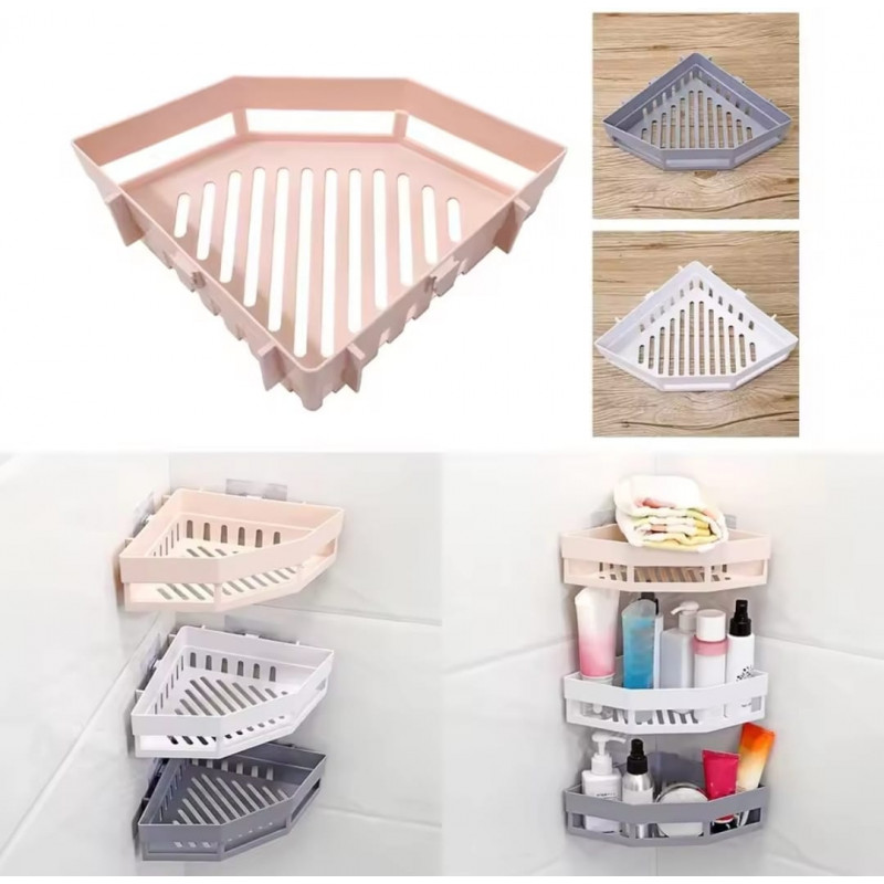 Plastic Corner Bathroom Self ( 3pcs)