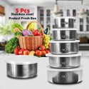 5 pieces Steel Bowl Set