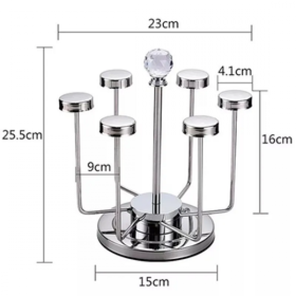 Glass Holder Rack 360° Rotating 