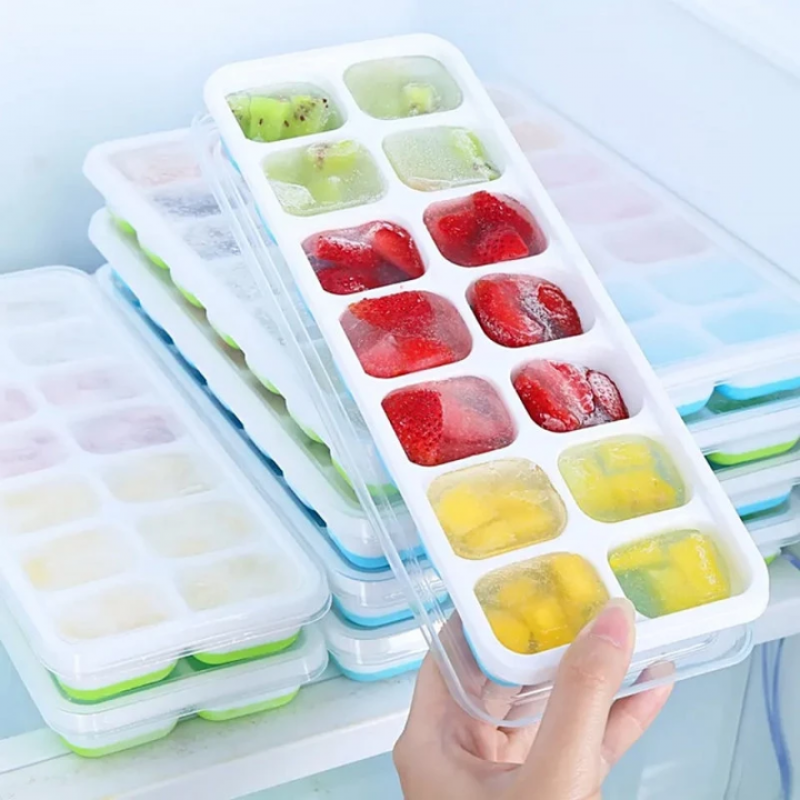 Silicone Ice Cube Trays with Lid