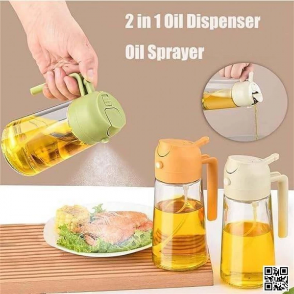 2 in 1 Oil Bottle, Oil Spray