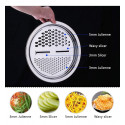 HILL. - Stainless Steel 3 In 1 Vegetable Slicer Basket Drain Basin _