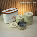 4Pcs Stainless steel Lunch box with bag