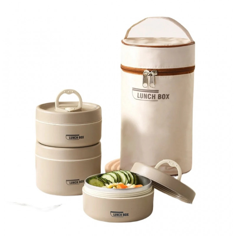 3Pcs Stainless steel Lunch box with bag