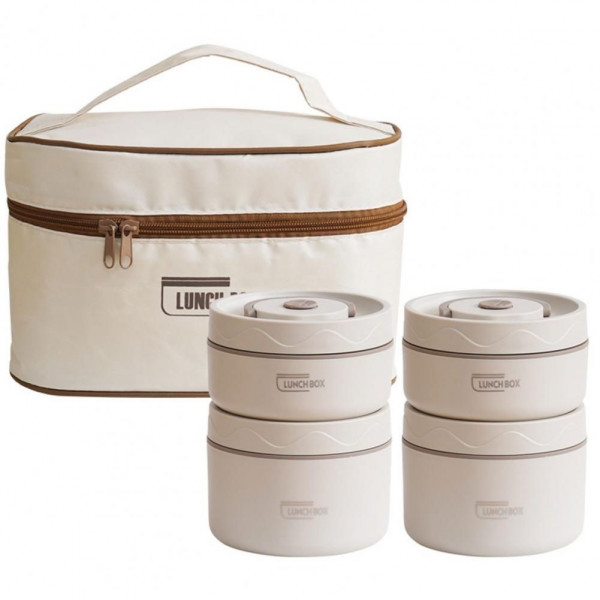 4Pcs Stainless steel Lunch box with bag