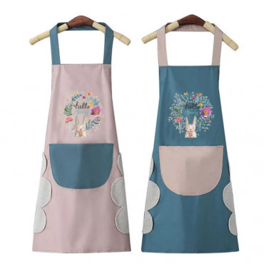 Hand-Wiping Waterproof Kitchen Apron