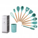  12 Pcs Silicone Kitchen Spoon Set