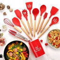  12 Pcs Silicone Kitchen Spoon Set