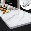 Marble Kitchen Waterproof And Oil Proof Sticker White