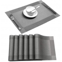 High Quality Square Shaped Dining Table Mat 6 Pcs