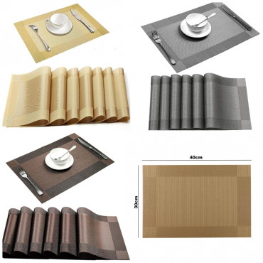 High Quality Square Shaped Dining Table Mat 6 Pcs