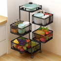 5 Layer Square vegetable basket storage rack
