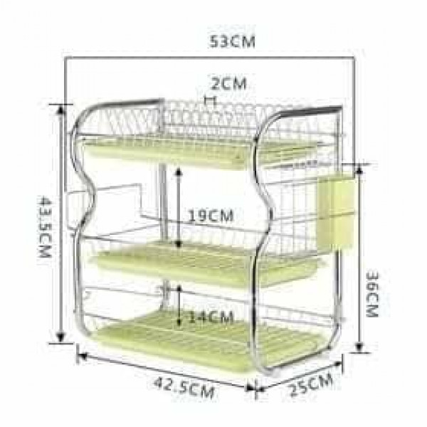 Premium Quality 3 layer Kitchen Rack